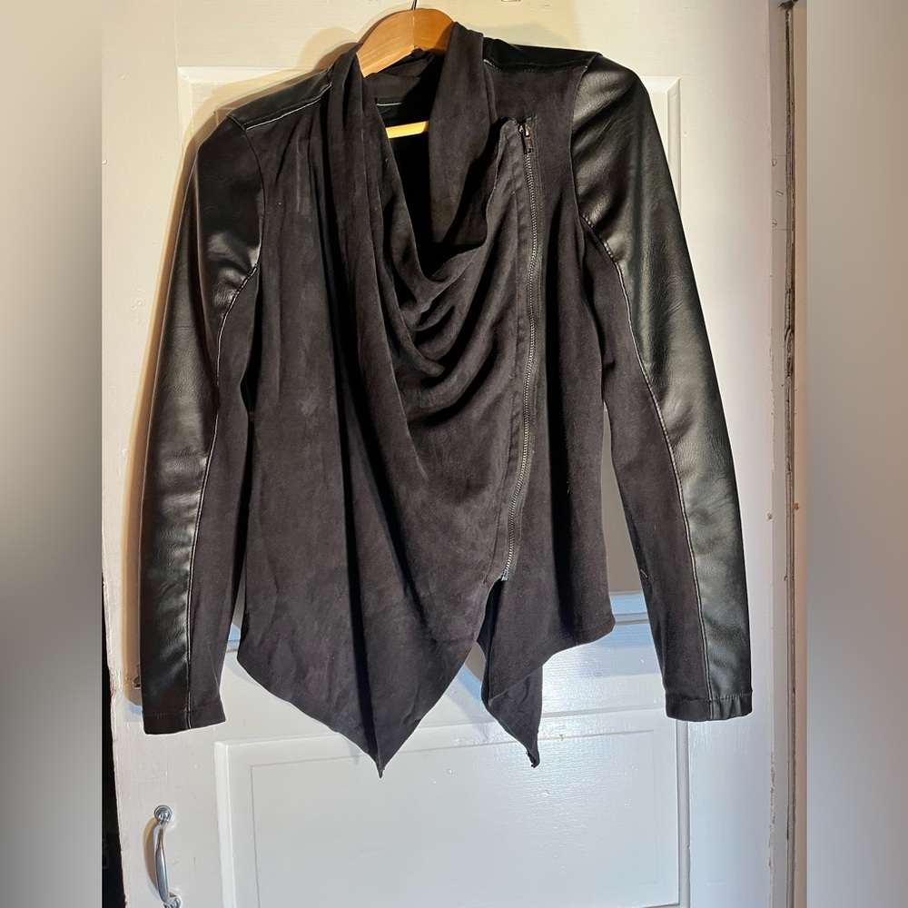 Blank NYC black faux leather jacket size M